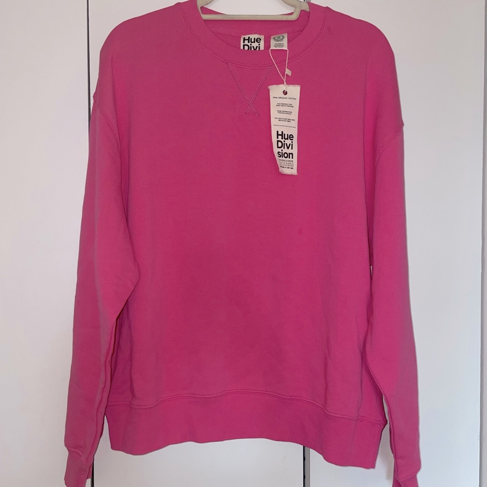 HueDivision Sustainable loungewear pink sweatshirt